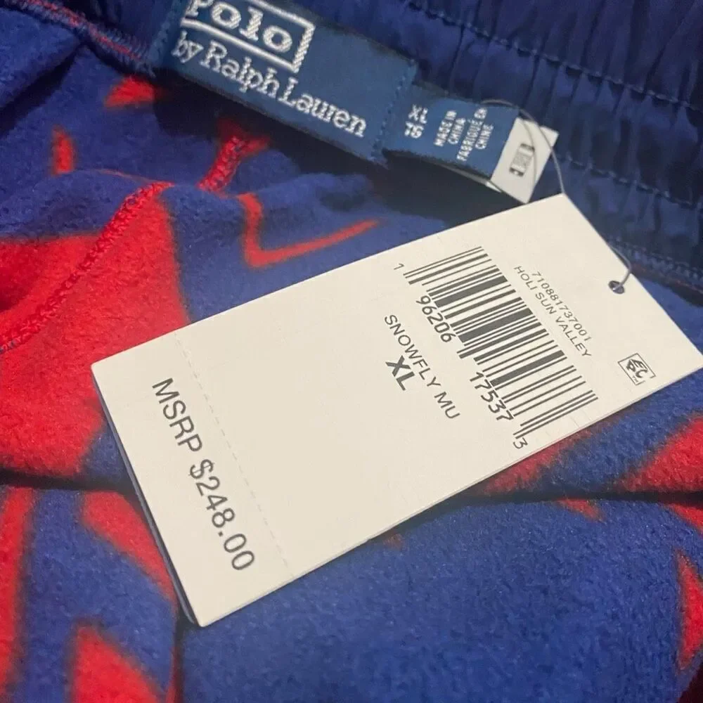 Polo Ralph Lauren Snowflake Fair-Isle Graphic Fleece Jogger Sweatpants size XL